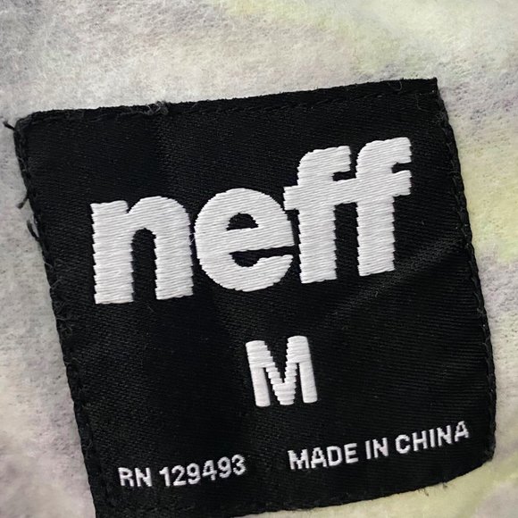 NEFF Mens Medium Sweatshirt Pullover Tropical Garden Hummingbird Black Red - Picture 4 of 5